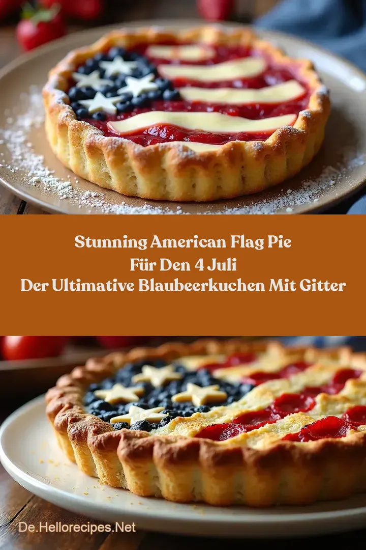 Stunning American Flag Pie für den 4 Juli Der Ultimative Blaubeerkuchen mit Gitter