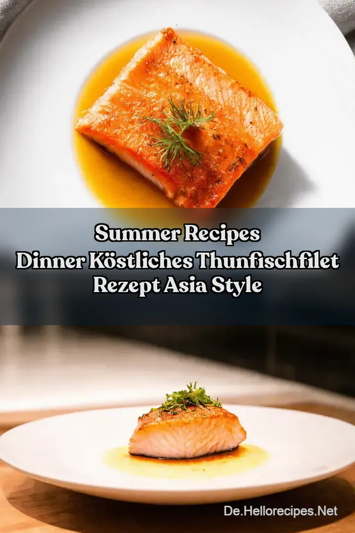 Summer Recipes Dinner K&ouml;stliches Thunfischfilet Rezept Asia Style
