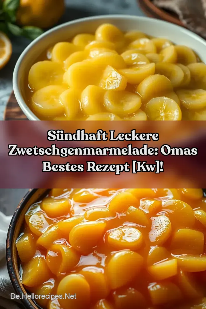 Sündhaft Leckere Zwetschgenmarmelade: Omas Bestes Rezept [kw]!