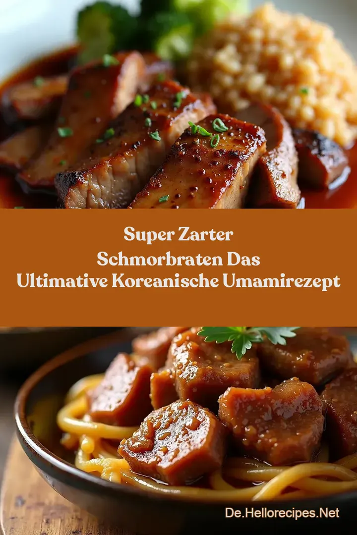 Super Zarter Schmorbraten Das Ultimative Koreanische UmamiRezept
