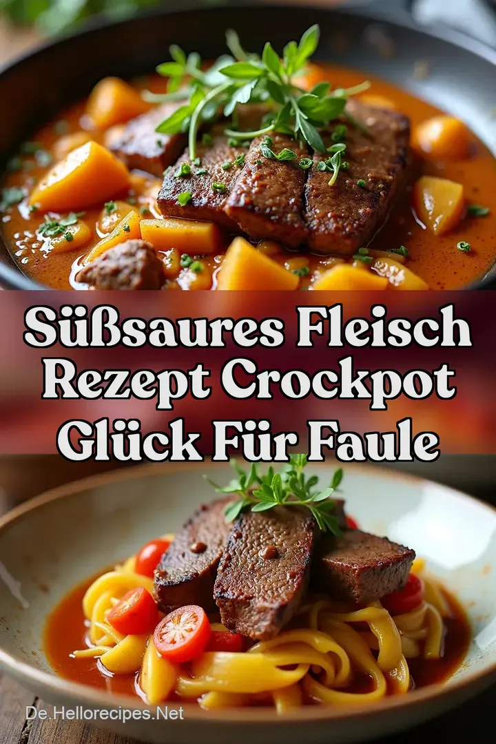 S&uuml;&szlig;Saures Fleisch Rezept Crockpot Gl&uuml;ck f&uuml;r Faule