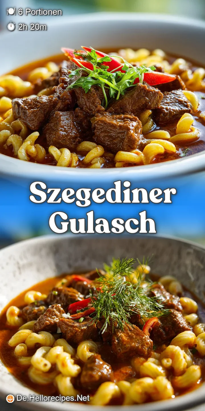 Close-up of succulent pork and soft sauerkraut simmering in a deep, red-orange sauce. Paprika's warmth visually comes thro...