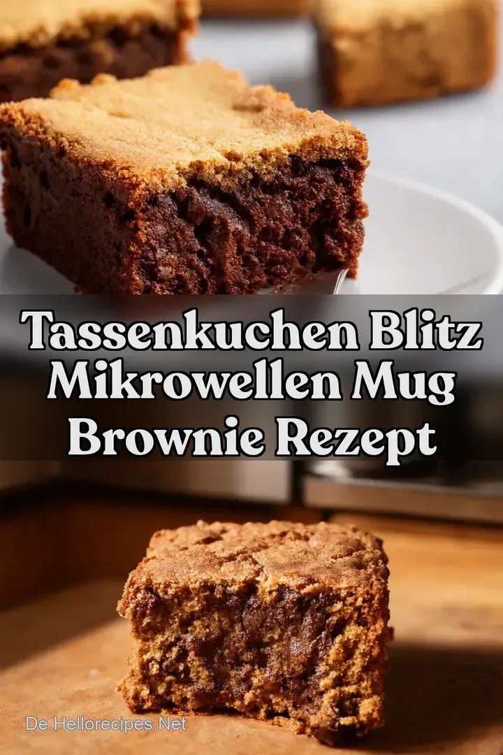 Tassenkuchen Blitz Mikrowellen Mug Brownie Rezept