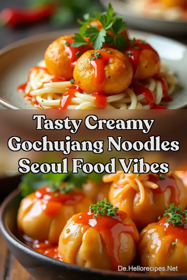 Tasty Creamy Gochujang Noodles Seoul Food Vibes