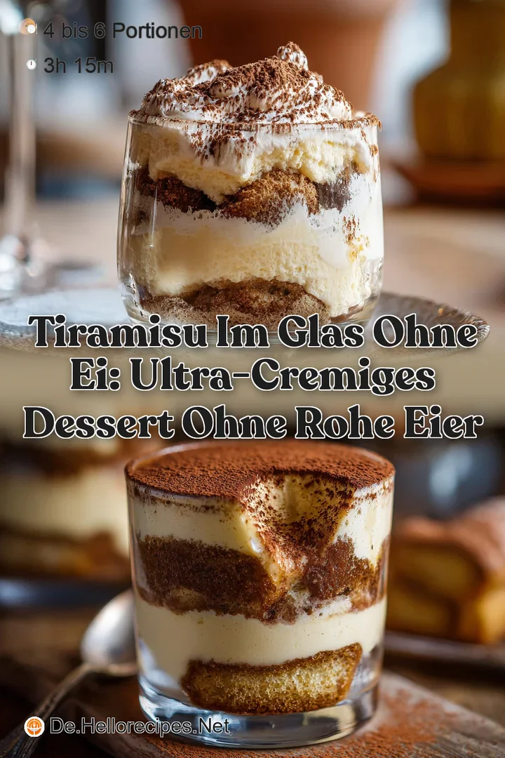 Tiramisu im Glas ohne Ei: Ultra-cremiges Dessert ohne rohe Eier