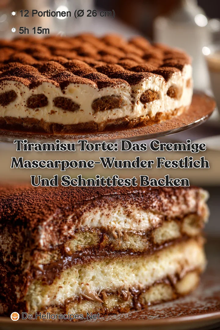 Tiramisu Torte: Das cremige Mascarpone-Wunder festlich und schnittfest backen