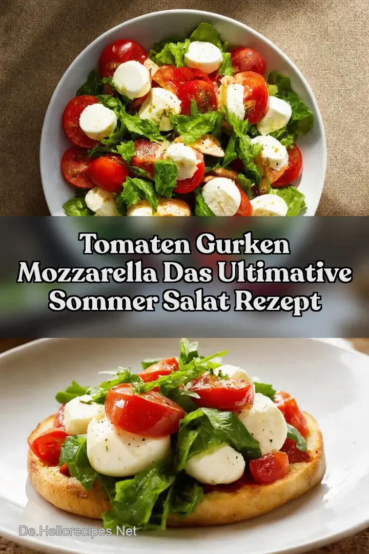 Tomaten Gurken Mozzarella Das ultimative Sommer Salat Rezept