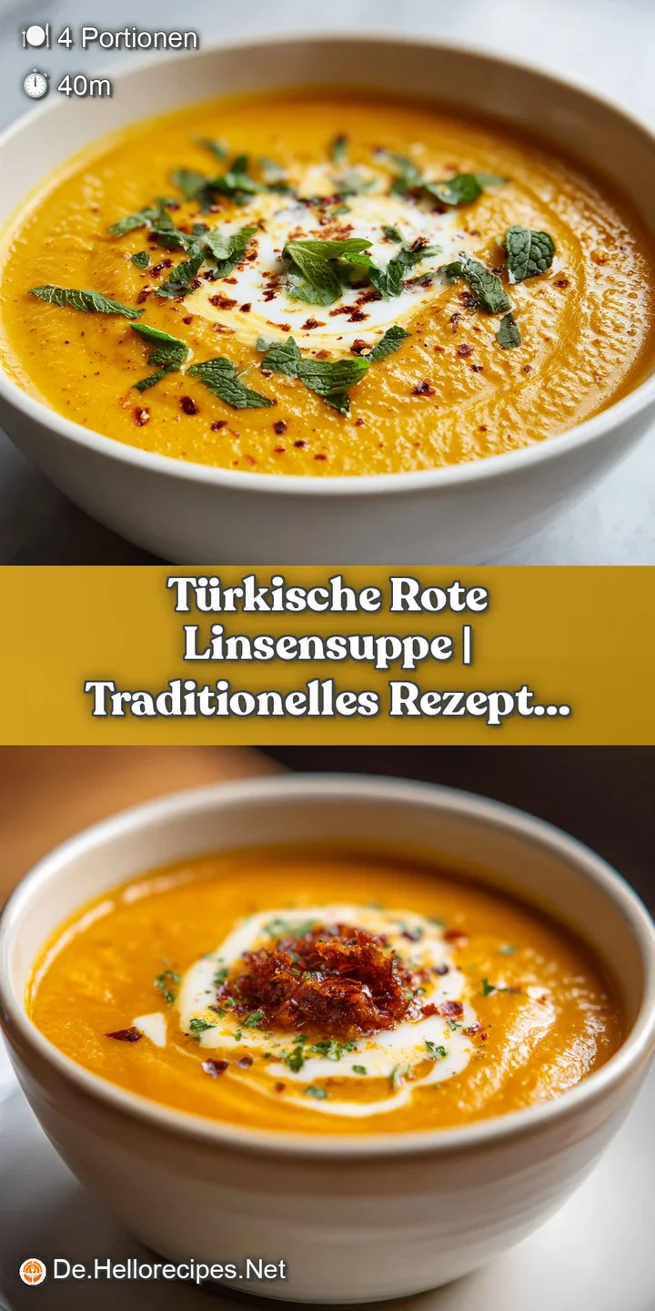 Close-up of a spoonful of velvety red lentil soup, showing its smooth texture and bright, inviting color with delicate her...