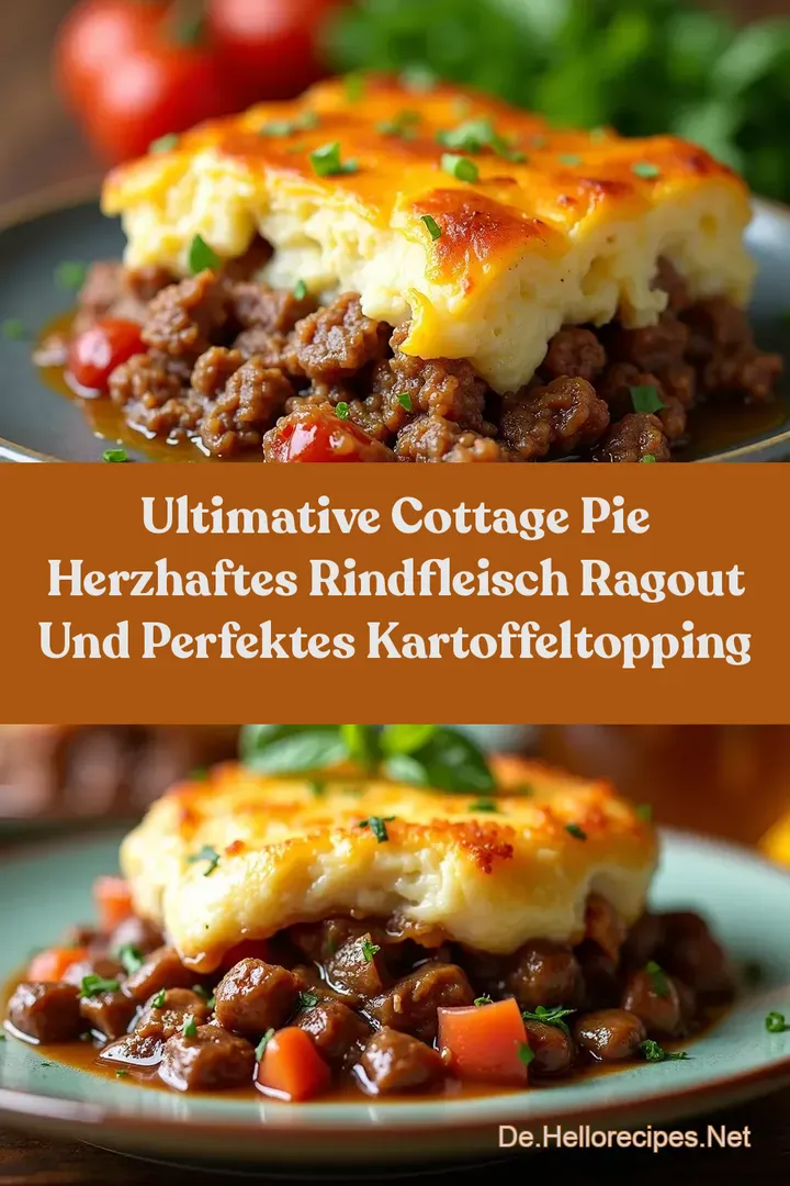 Ultimative Cottage Pie Herzhaftes Rindfleisch Ragout und Perfektes KartoffelTopping