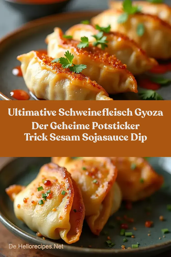 Ultimative Schweinefleisch Gyoza Der geheime Potsticker Trick Sesam Sojasauce Dip