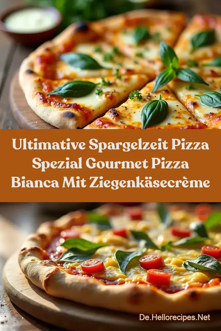 Ultimative Spargelzeit Pizza Spezial Gourmet Pizza Bianca mit ZiegenkäseCrème