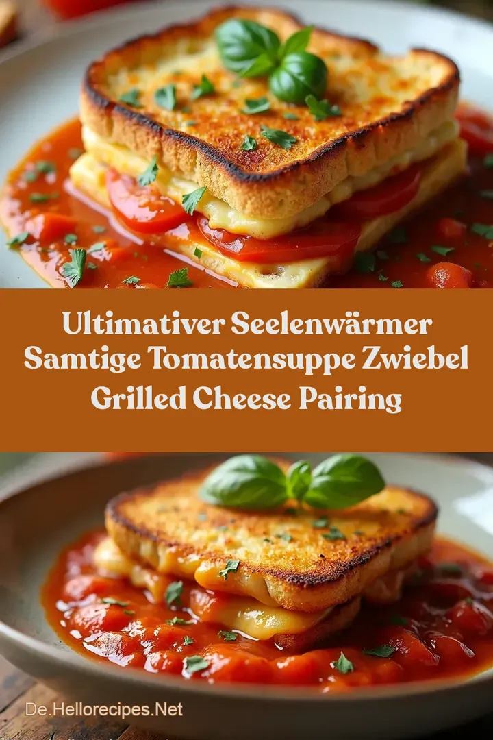 Ultimativer Seelenwärmer Samtige Tomatensuppe Zwiebel Grilled Cheese Pairing