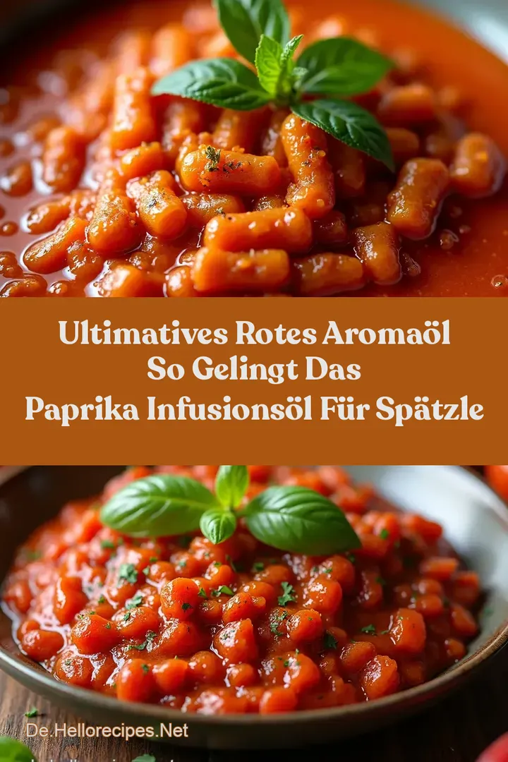 Ultimatives Rotes Aromaöl So gelingt das Paprika Infusionsöl für Spätzle