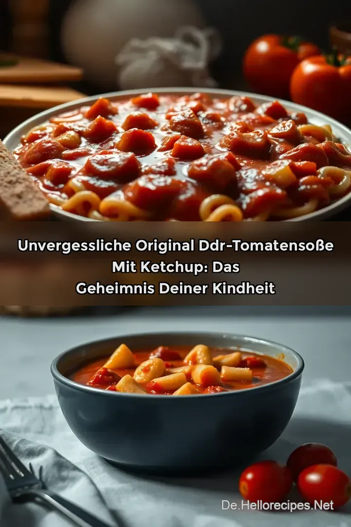 Unvergessliche Original DDR-Tomatensoße mit Ketchup: Das Geheimnis deiner Kindheit
