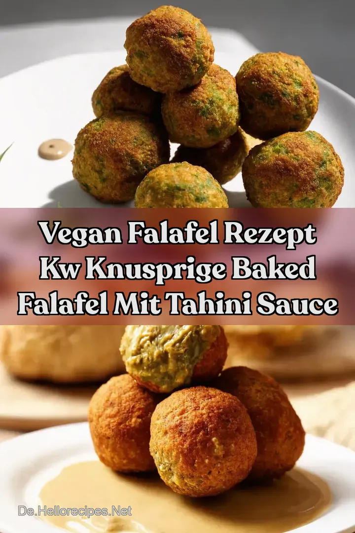Vegan Falafel Rezept kw Knusprige Baked Falafel mit Tahini Sauce