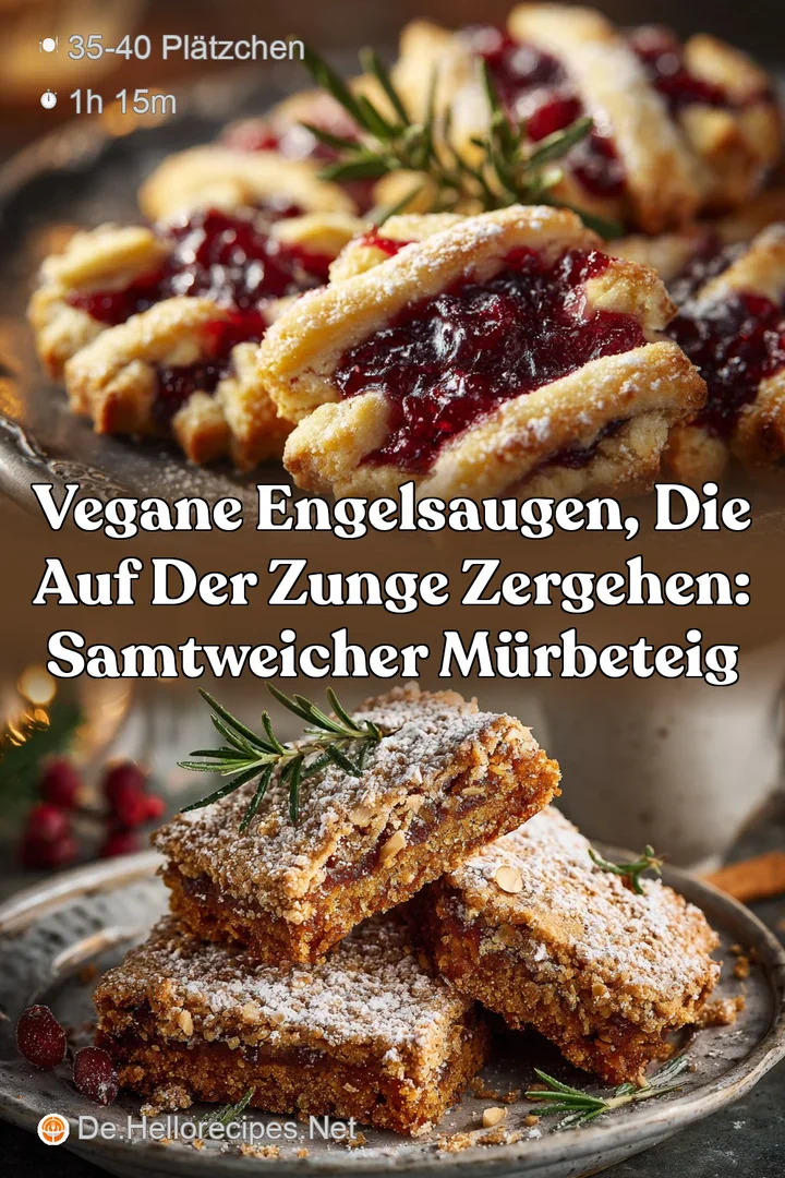 Vegane Engelsaugen die auf der Zunge zergehen: Samtweicher M&uuml;rbeteig