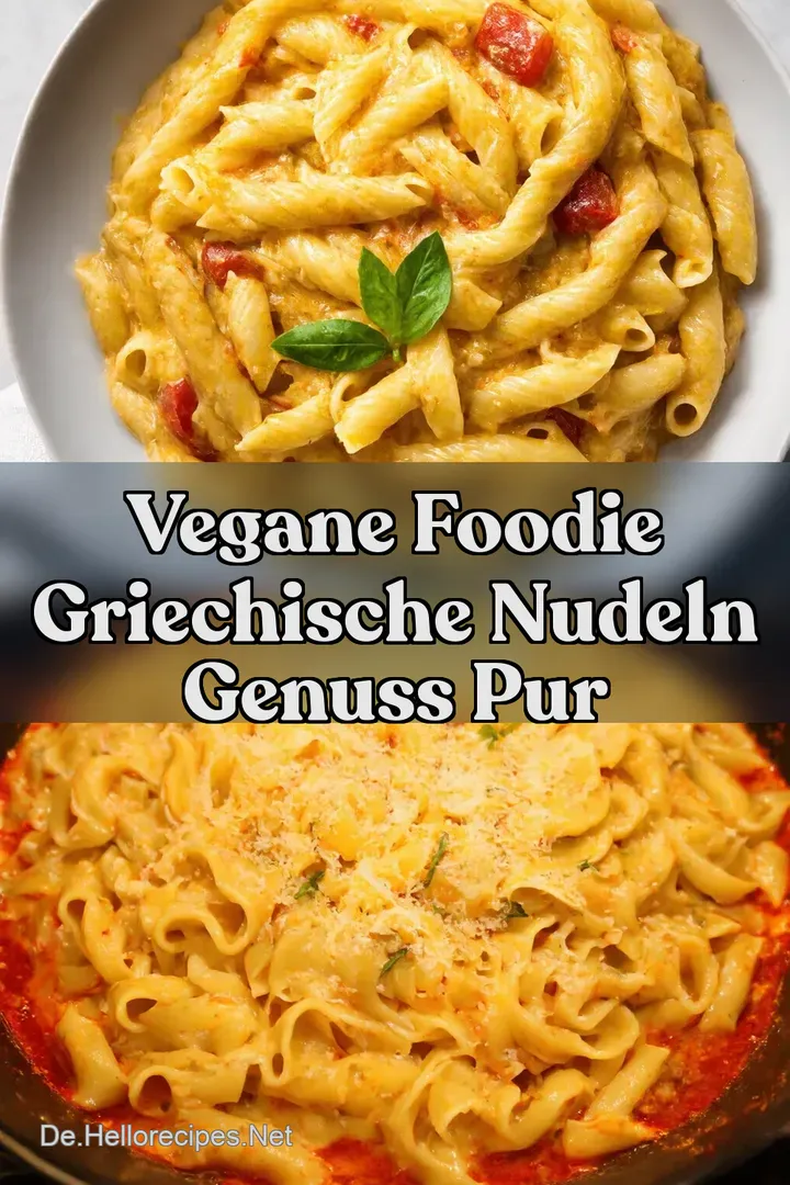 Vegane Foodie Griechische Nudeln Genuss pur