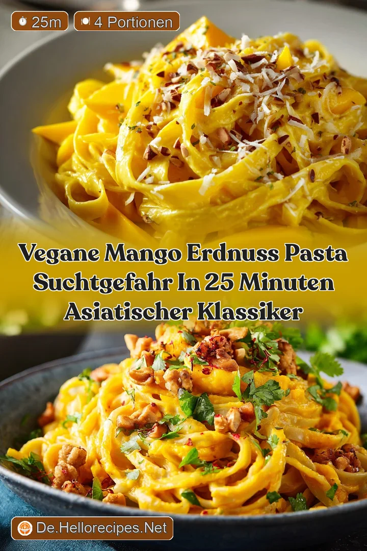 Vegane Mango Erdnuss Pasta Suchtgefahr in 25 Minuten Asiatischer Klassiker