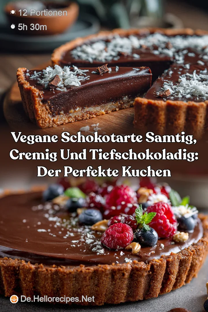 Vegane Schokotarte Samtig cremig und tiefschokoladig: Der perfekte Kuchen