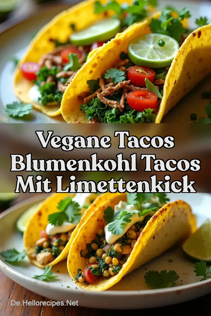 Vegane Tacos Blumenkohl Tacos mit LimettenKick