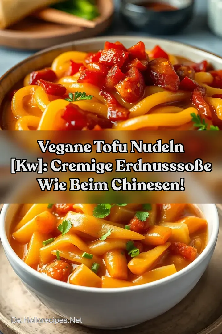 Vegane Tofu Nudeln [kw]: Cremige Erdnusssoße wie beim Chinesen!