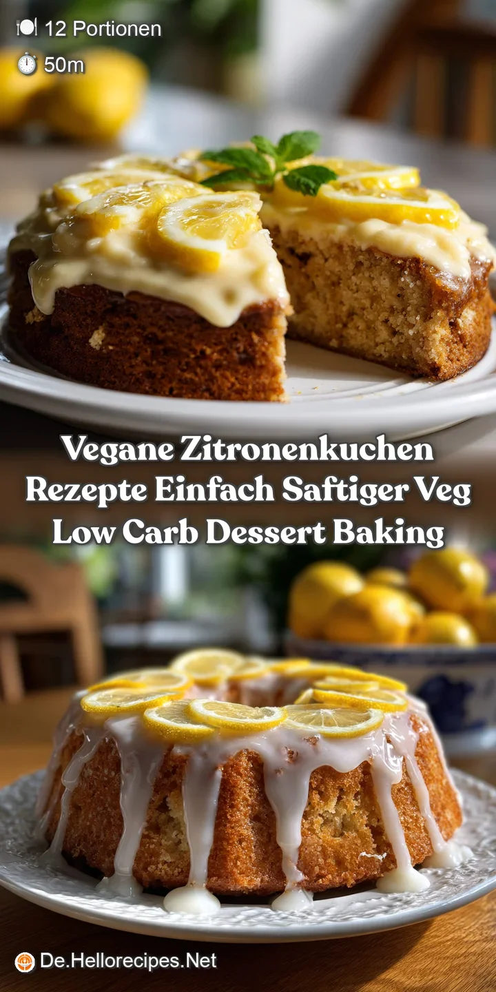 Vegane Zitronenkuchen Rezepte Einfach Saftiger Veg Low Carb Dessert Baking