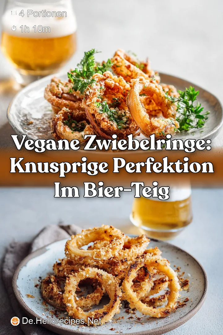 Vegane Zwiebelringe: Knusprige Perfektion im Bier-Teig