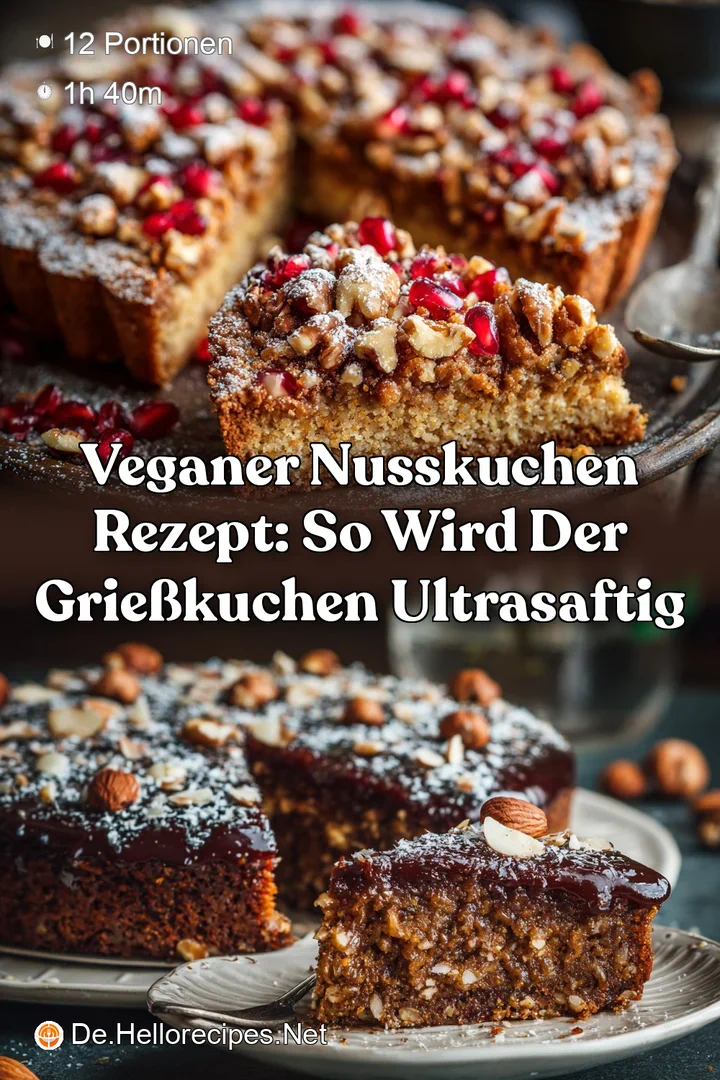 Veganer Nusskuchen Rezept: So wird der Grie&szlig;kuchen ultrasaftig