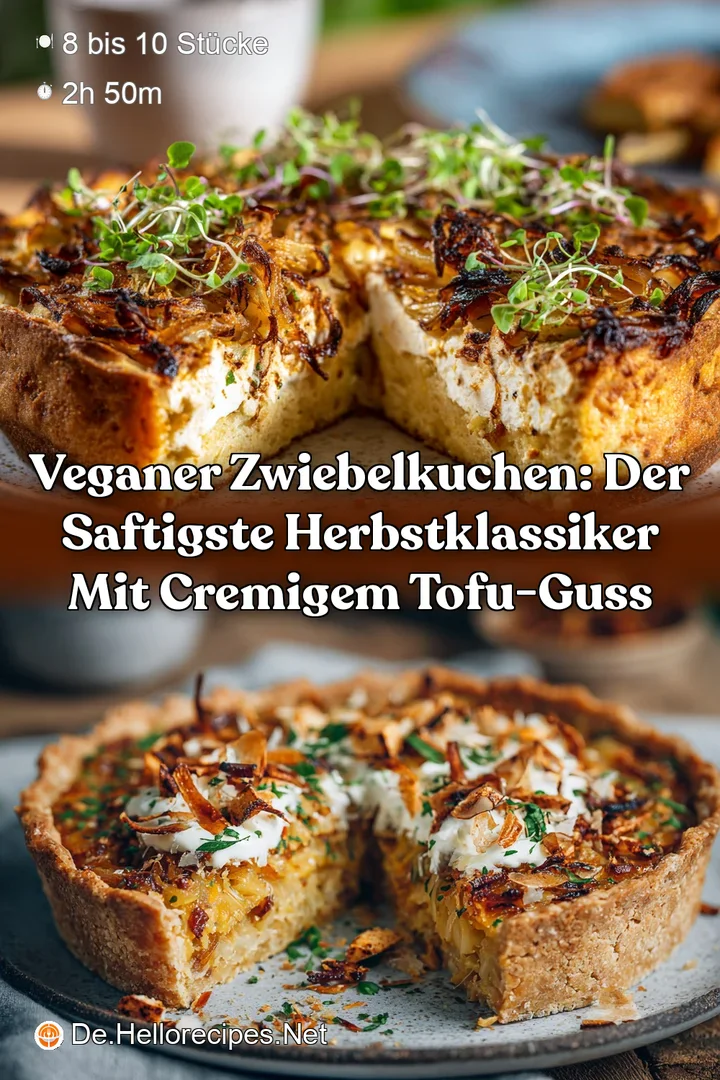 Veganer Zwiebelkuchen: Der saftigste Herbstklassiker mit cremigem Tofu-Guss