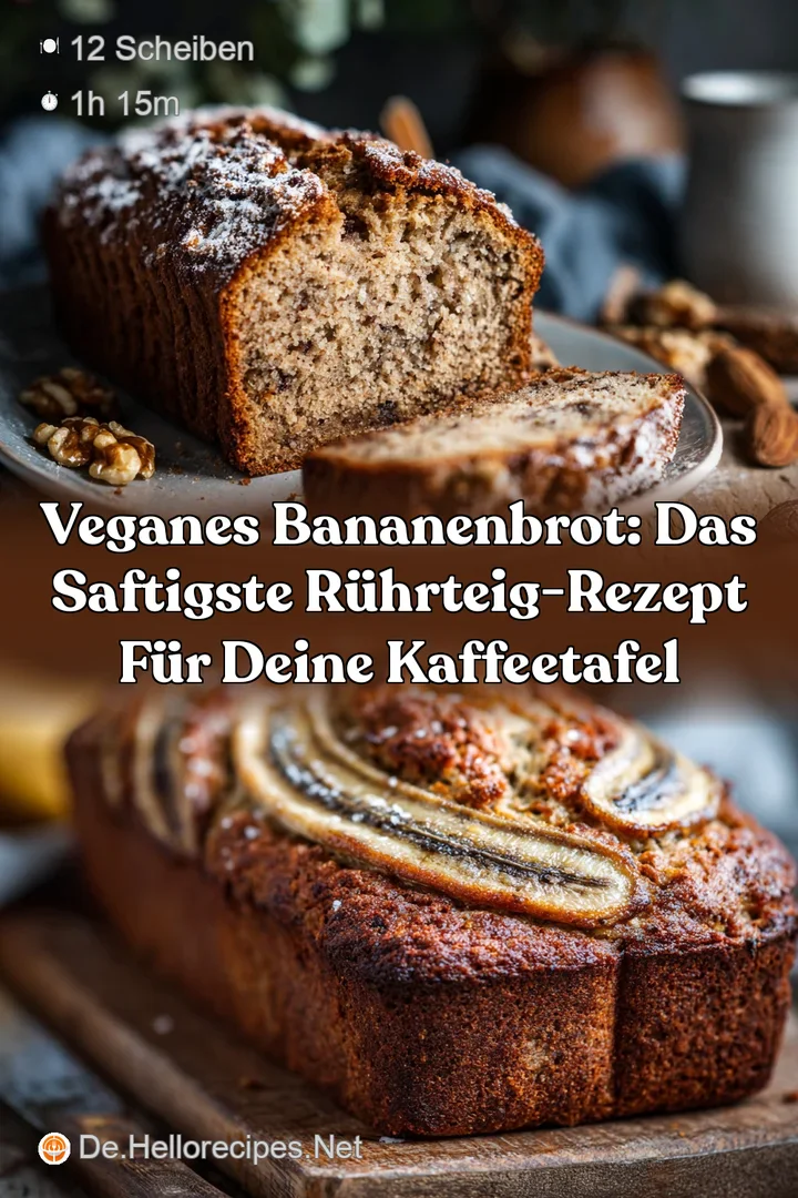 Veganes Bananenbrot: Das saftigste R&uuml;hrteig-Rezept f&uuml;r deine Kaffeetafel