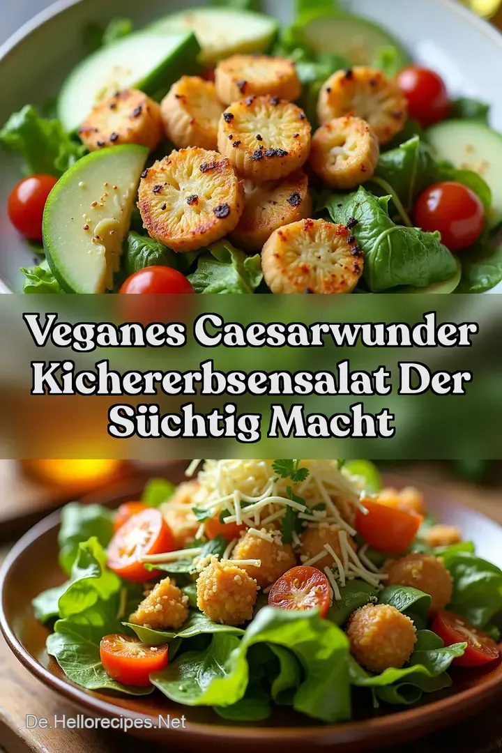 Veganes CaesarWunder KichererbsenSalat der s&uuml;chtig macht