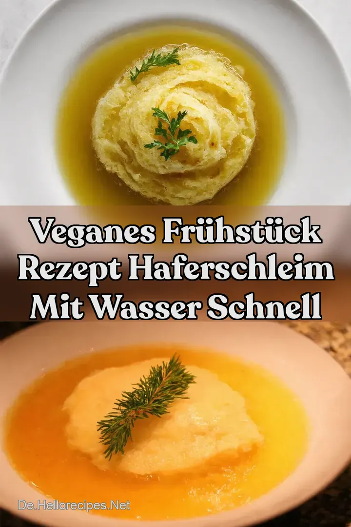 Veganes Fr&uuml;hst&uuml;ck Rezept Haferschleim mit Wasser Schnell
