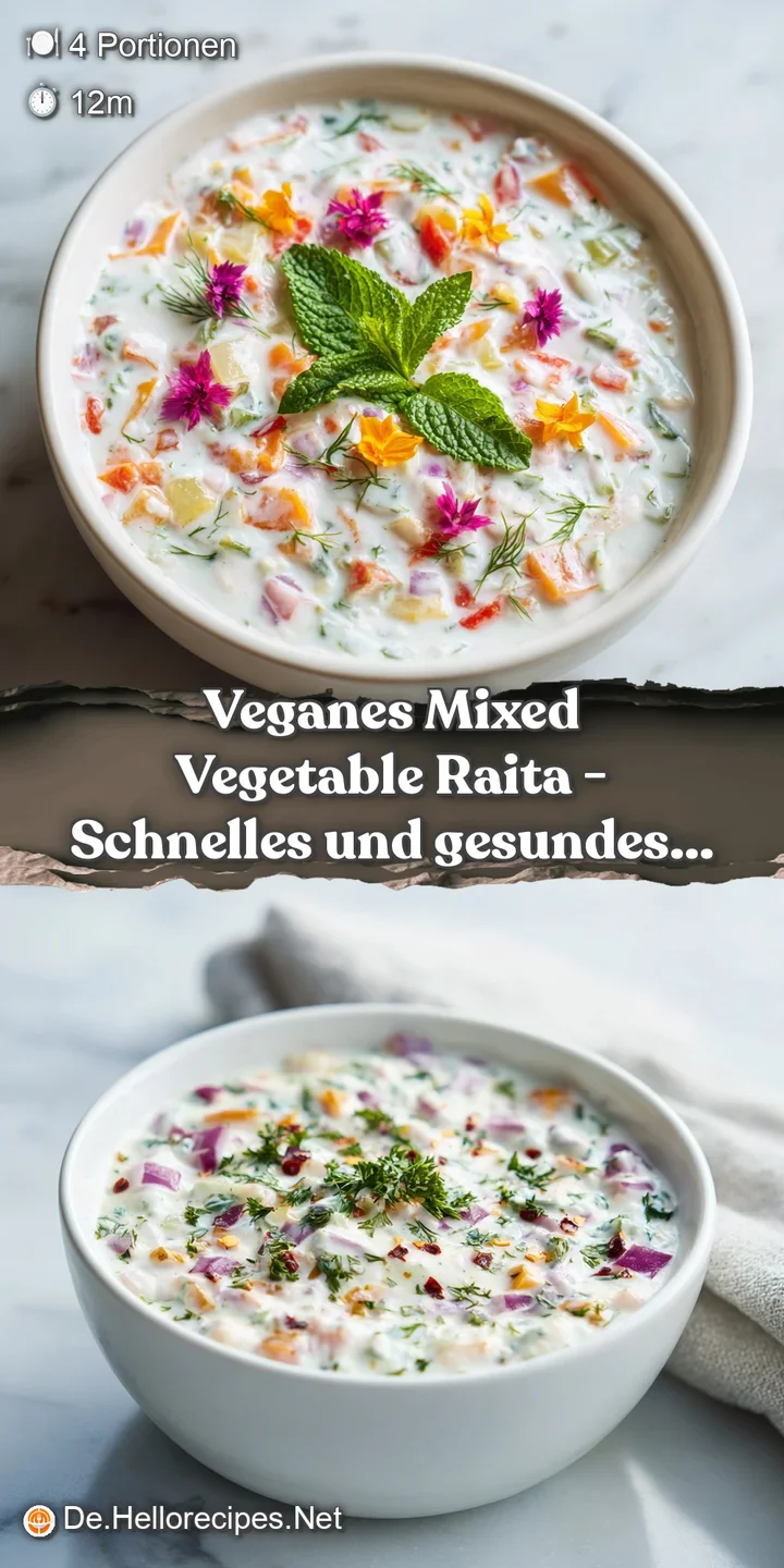 Close-up of a spoonful of chilled vegan raita, showing its smooth, thick texture studded with tiny green herbs.