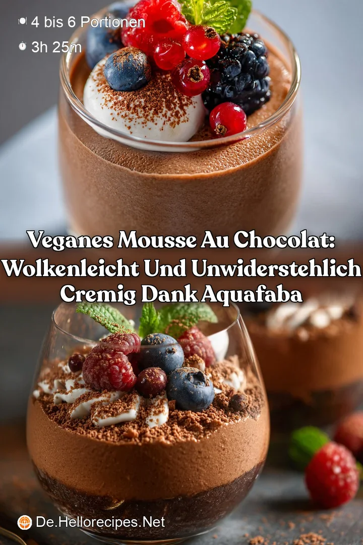 Veganes Mousse au Chocolat: Wolkenleicht und unwiderstehlich cremig dank Aquafaba
