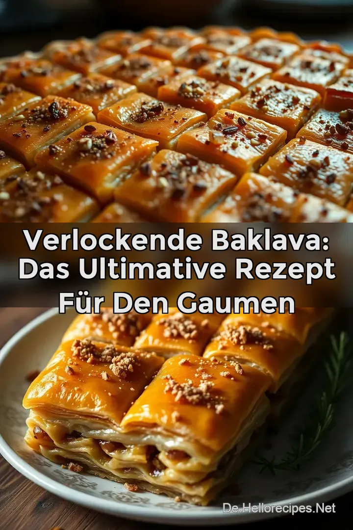 Verlockende Baklava: Das ultimative Rezept f&uuml;r den Gaumen