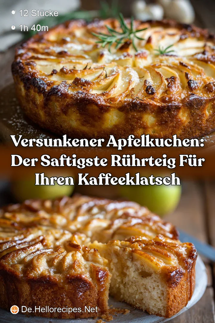Versunkener Apfelkuchen: Der Saftigste R&uuml;hrteig f&uuml;r Ihren Kaffeeklatsch