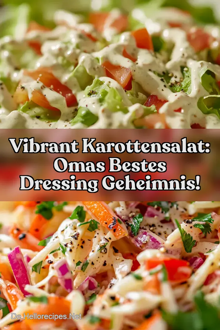 Vibrant Karottensalat: Omas Bestes Dressing Geheimnis!