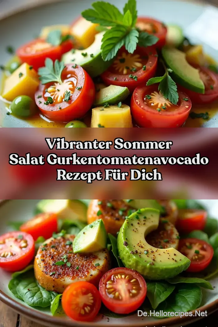 Vibranter Sommer Salat GurkenTomatenAvocado Rezept f&uuml;r Dich