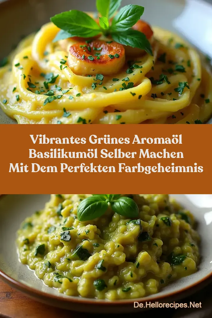 Vibrantes Grünes Aromaöl BasilikumÖl Selber Machen Mit Dem Perfekten FarbGeheimnis
