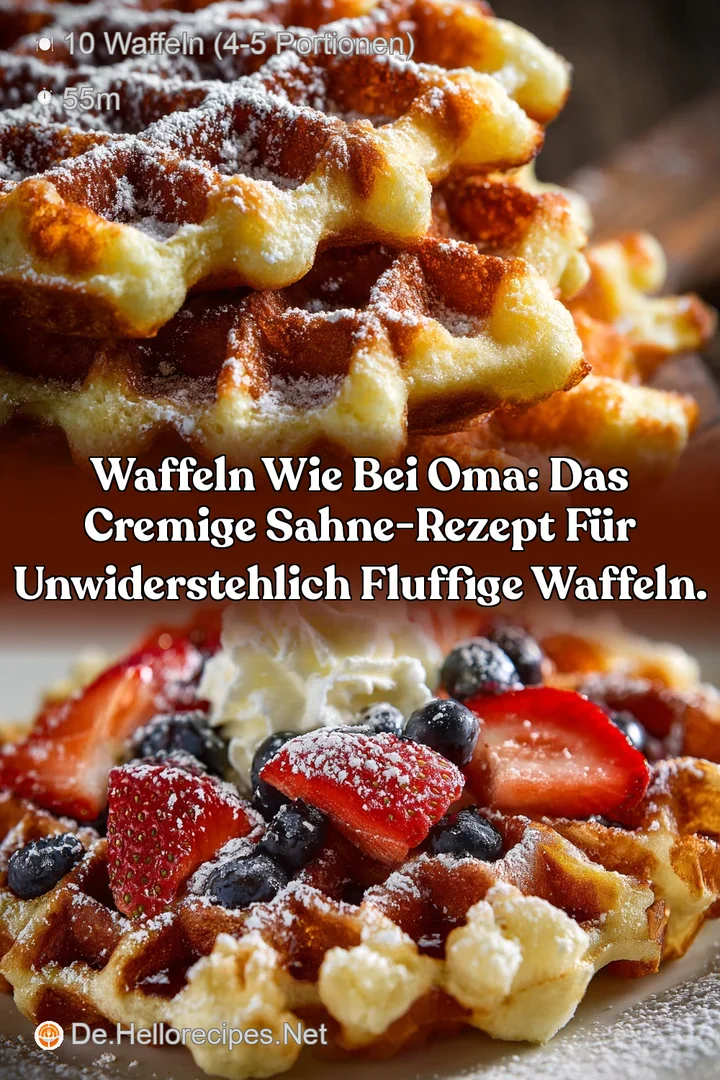 Waffeln wie bei Oma: Das cremige Sahne-Rezept f&uuml;r unwiderstehlich fluffige Waffeln.