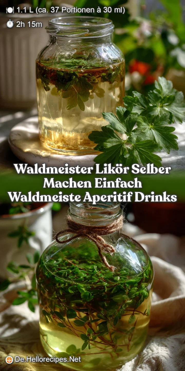 Waldmeister Lik&ouml;r Selber Machen Einfach Waldmeiste Aperitif Drinks
