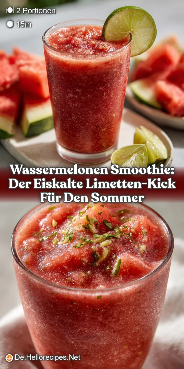 Wassermelonen Smoothie: Der eiskalte Limetten-Kick f&uuml;r den Sommer