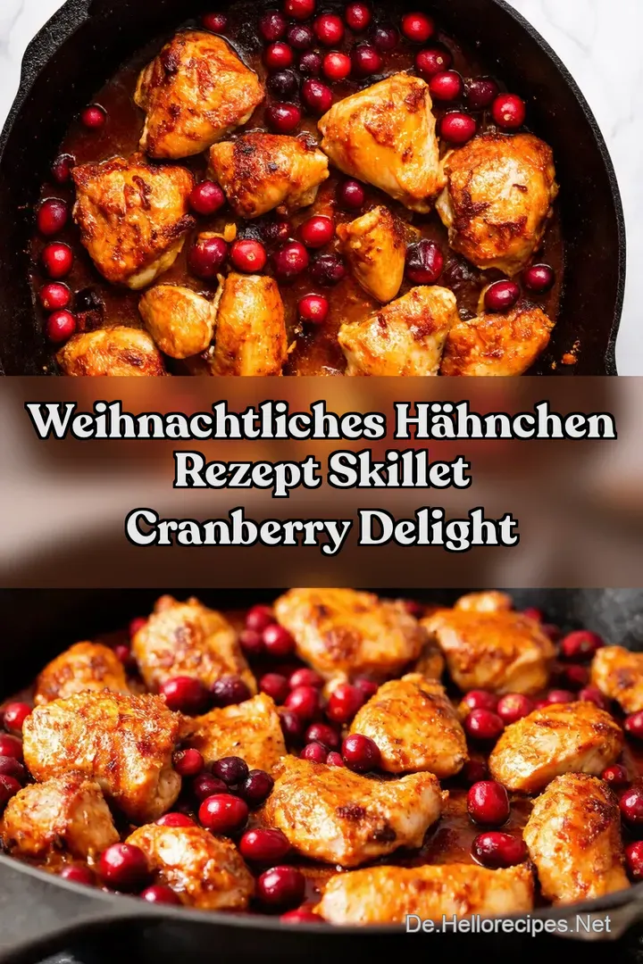 Weihnachtliches H&auml;hnchen Rezept Skillet Cranberry Delight