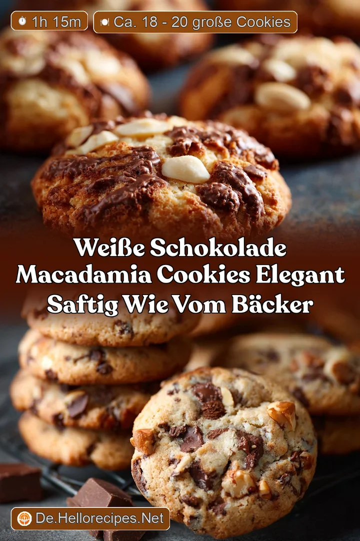 Wei&szlig;e Schokolade Macadamia Cookies Elegant saftig wie vom B&auml;cker