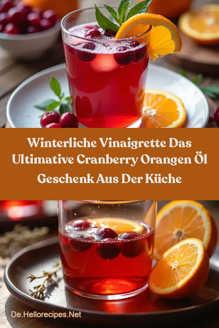 Winterliche Vinaigrette Das Ultimative Cranberry Orangen Öl Geschenk aus der Küche