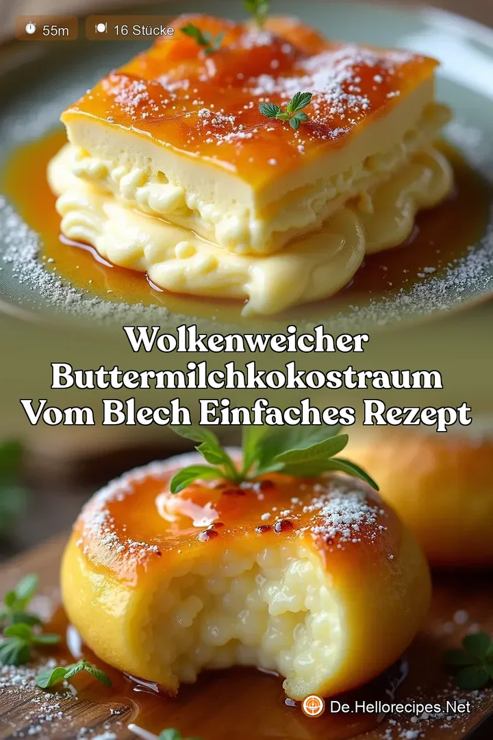 Wolkenweicher ButtermilchKokosTraum vom Blech Einfaches Rezept