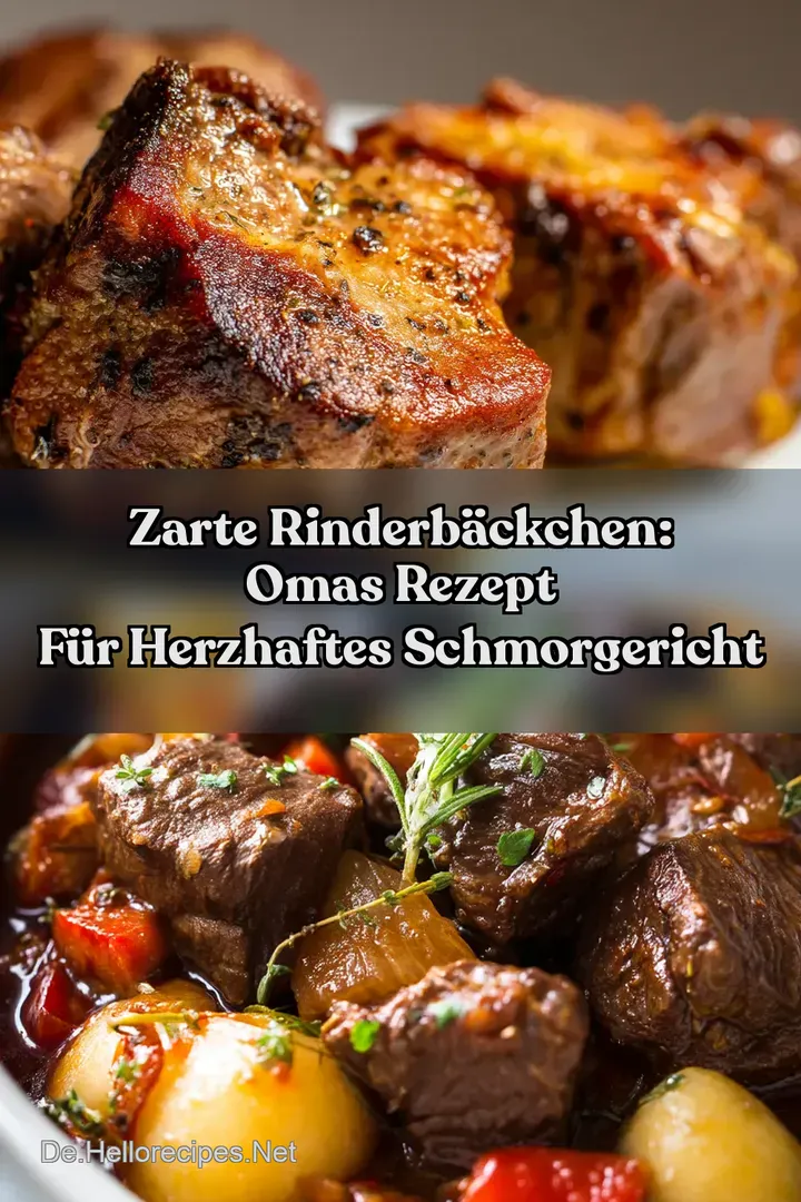 Zarte Rinderbäckchen: Omas Rezept für Herzhaftes Schmorgericht