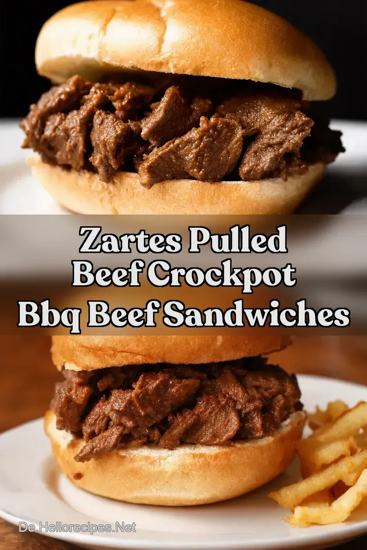 Zartes Pulled Beef Crockpot BBQ Beef Sandwiches