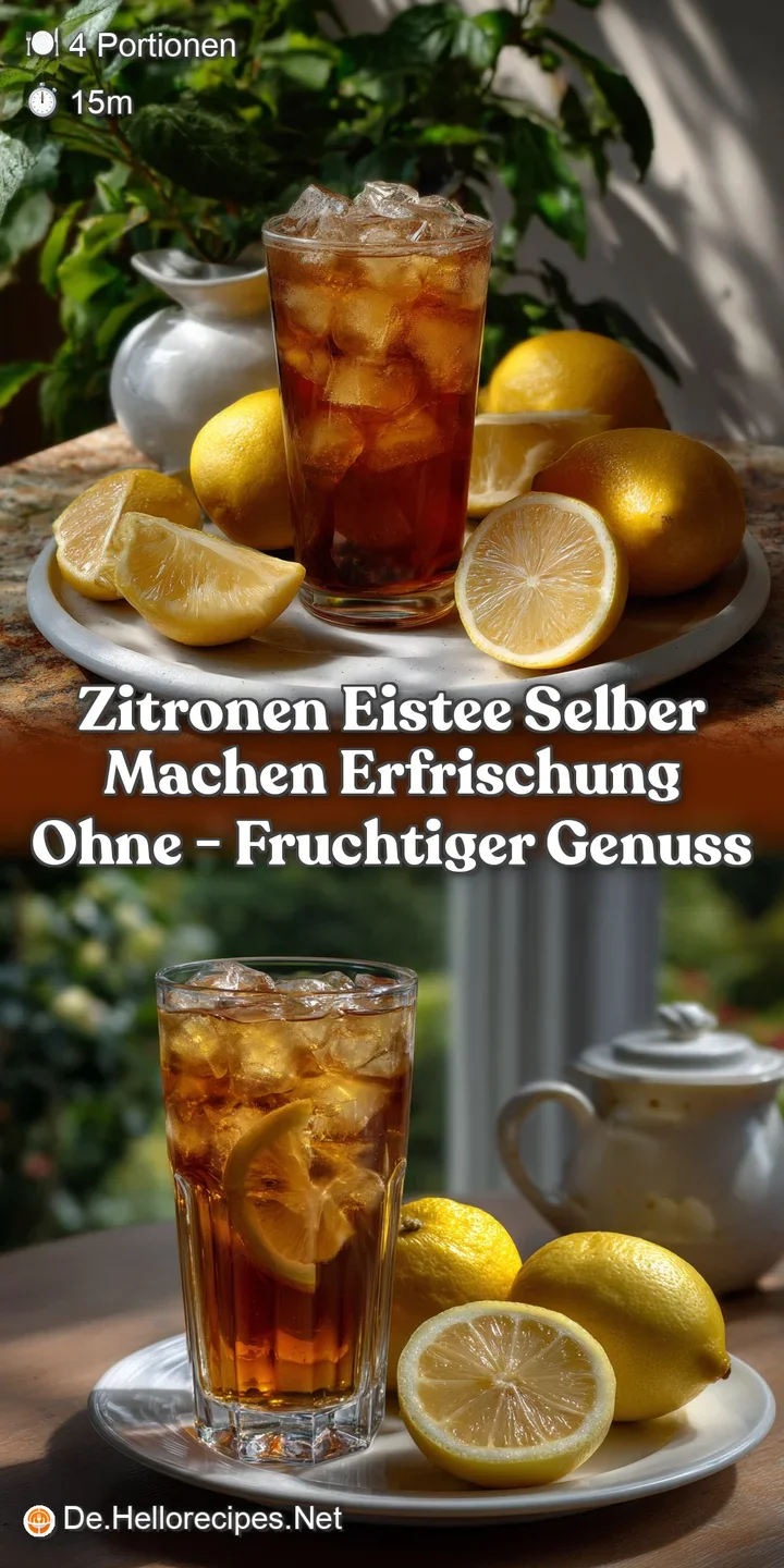 Zitronen Eistee Selber Machen Erfrischung Ohne - Fruchtiger Genuss