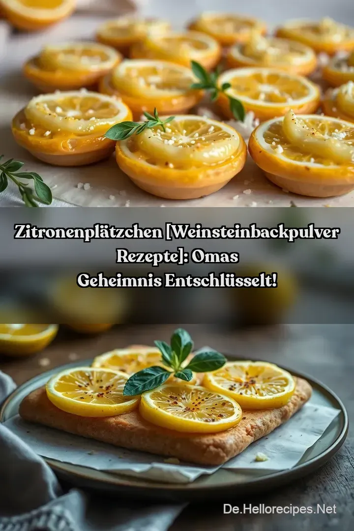 Zitronenplätzchen [Weinsteinbackpulver Rezepte]: Omas Geheimnis Entschlüsselt!